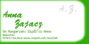 anna zajacz business card